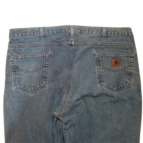 Carhartt Mens Size 44x32 Blue Traditional Fit Straight Leg Med Wash Jeans - Picture 8 of 9